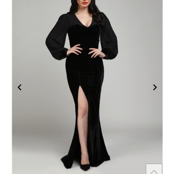 black velvet dress size 22